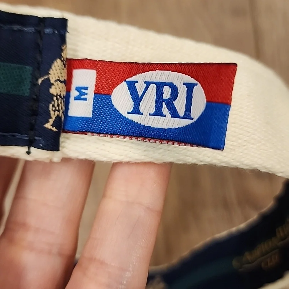 Vintage YRI Ribbon Belt Champion Hills Club Golf Country Club Preppy size Medium